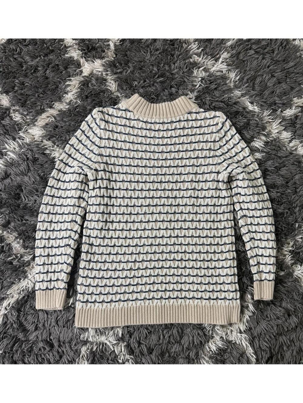 Talbots Sweater Women’s Large Striped Knit Mock Neck Long Sleeve - Picture 5 of 8
